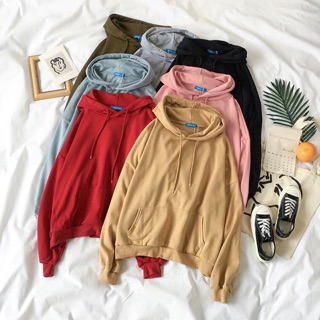 Áo hoodie trơn nhiều màu