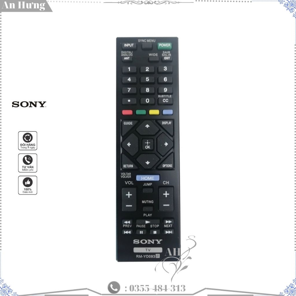 Remote Tivi Sony Ngắn  - Điều Khiể  tiviTivi Sony RM-ED054