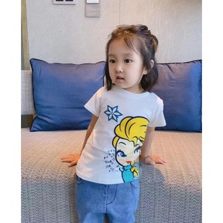 Áo thun họa tiết Elsa cho bé gái