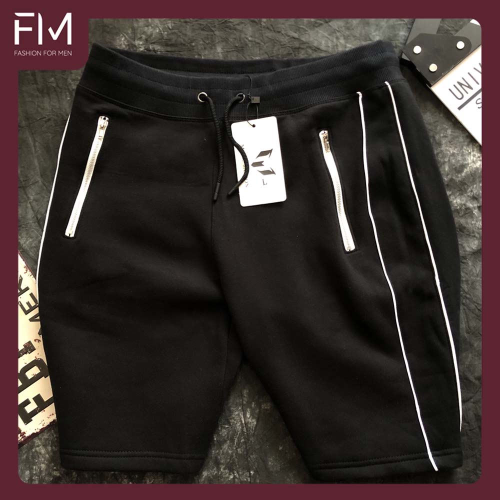 Quần short nỉ nam cao cấp ống suôn túi khóa kéo – FORMEN SHOP – FMPS128