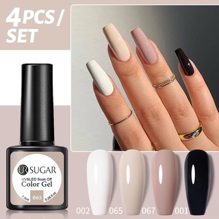 Set 4 chai sơn gel Ur Sugar màu sắc sáng bóng 7.5ml