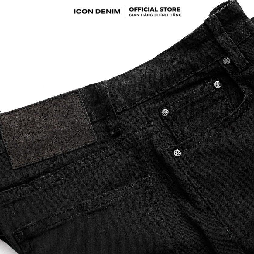 Quần Jean Nam Đen Trơn ICON DENIM Dáng Ôm Skinny Trẻ Trung, Co Giãn Tốt | BigBuy360 - bigbuy360.vn