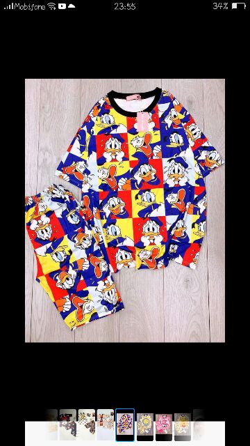 Đồ bộ thun lạnh 3D nữ mặc ở nhà từ 42-52kg | BigBuy360 - bigbuy360.vn