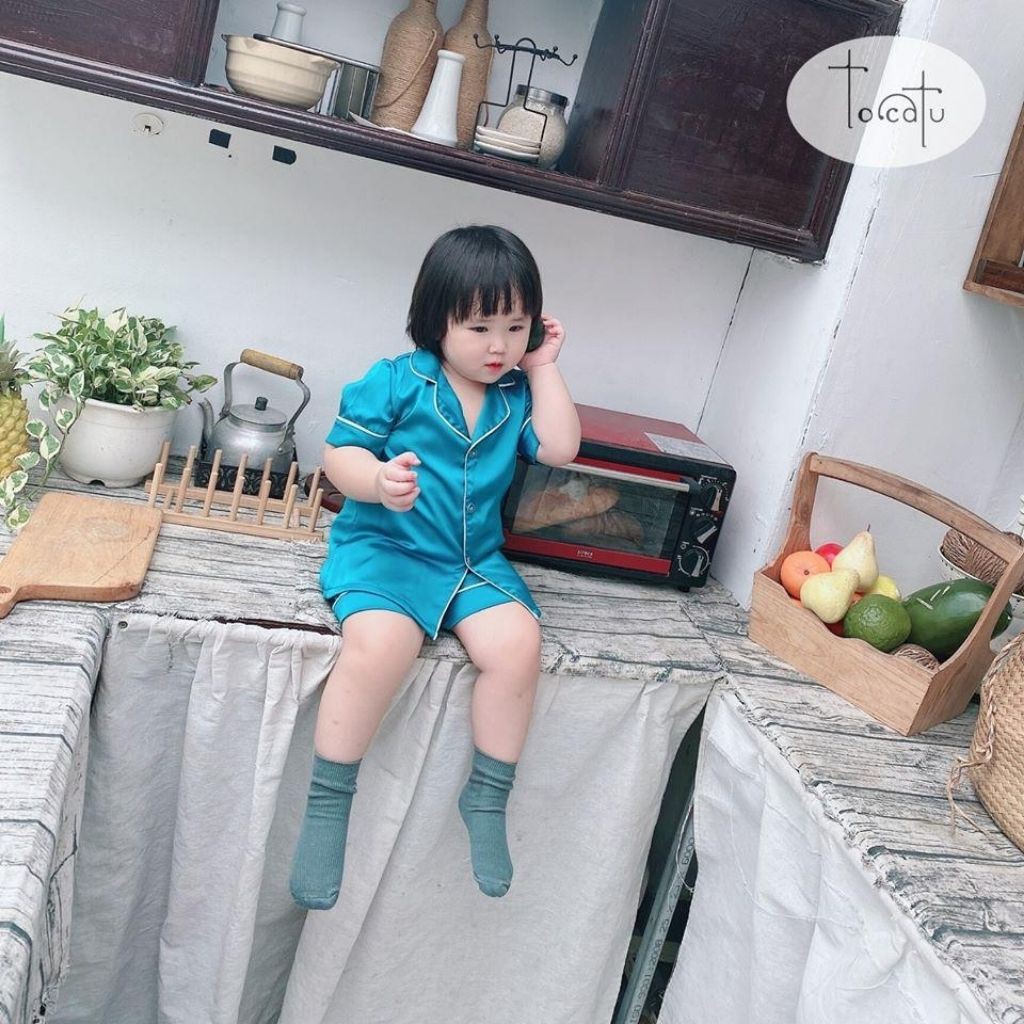 [HÀNG LOẠI 1]PIJAMA Lụa Cộc Tay Cho Bé Từ 6 Tháng Đến 10 Tuổi