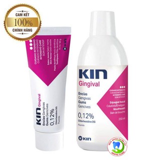 COMBO NƯỚC SÚC MIỆNG & KEM ĐÁNH RĂNG NGỪA VIÊM NƯỚU, SÂU RĂNG - KIN GINGIVAL