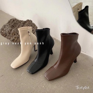 Boost Da Cao Cấp 7 cm Mũi Vuông Gót Nhọn