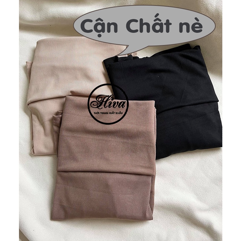 Áo len croptop nữ trễ vai ngang bản to dài tay gân tăm phối set đồ thu đông mẫu mới