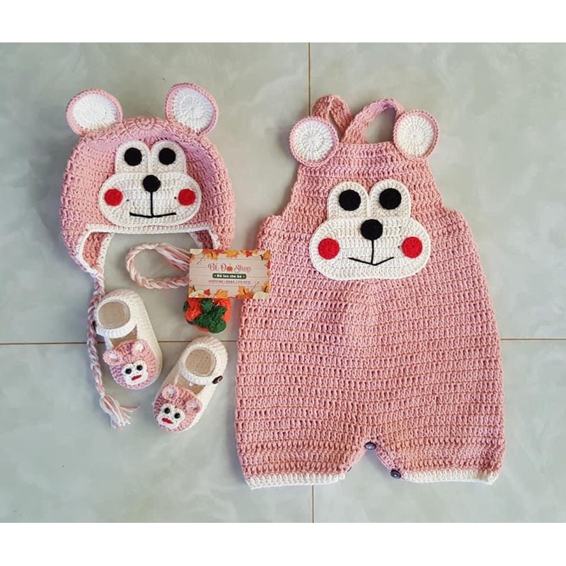 set yếm 3 món cho bé gái kèm quà tặng