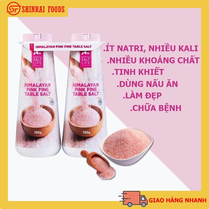 Muối hồng Himalayan Pink Fine Table Salt Úc