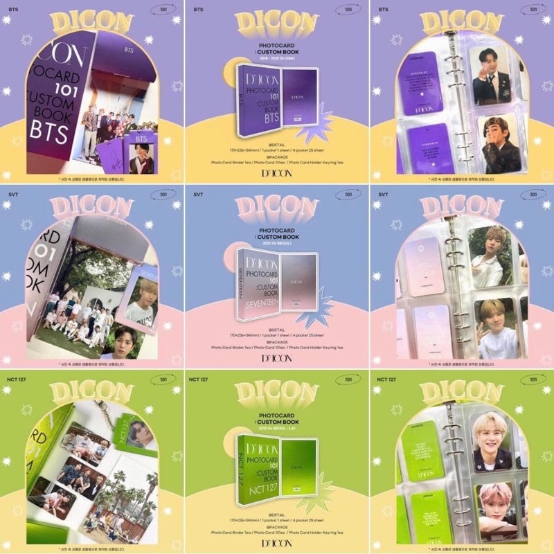 Ảnh Dicon BTS SEVENTEEN NCT - ảnh card binder Dicon kpop