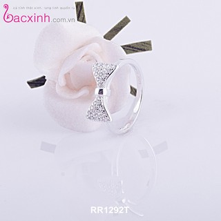 Nhẫn bạc Ý 925 Bạc Xinh Huệ Ngân - Nơ đẹp RR1292