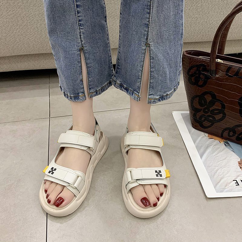 Giày Sandal Nữ MWC Đế cao 3cm Quai Ngang Basic NUSD- 2855