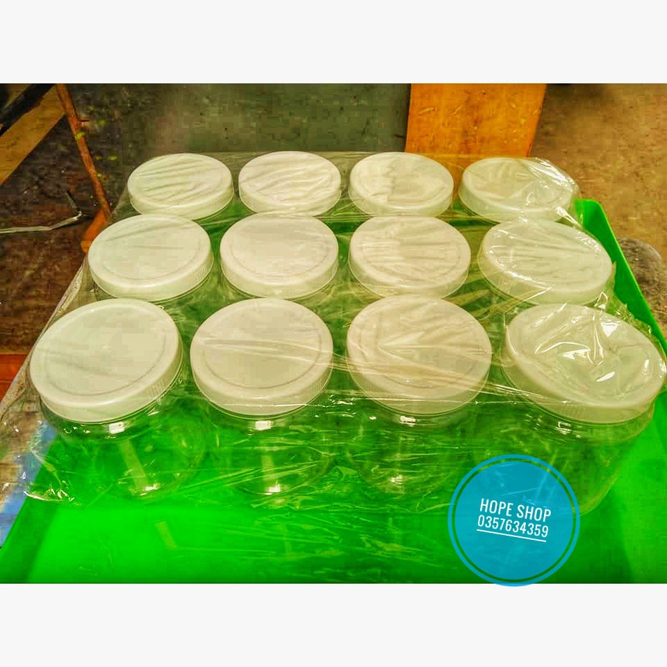 Hũ Nhựa Duy Tân 500g - Hũ Nhựa Nắp Trắng | BigBuy360 - bigbuy360.vn