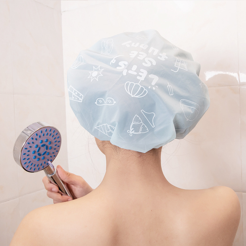 Mũ trùm tóc khi tắm chống thấm nước họa tiết hoạt hình