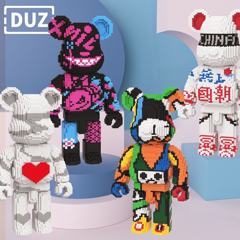 Xếp hình lắp ráp gấu bearbrick cỡ lớn 55cm cực chất
