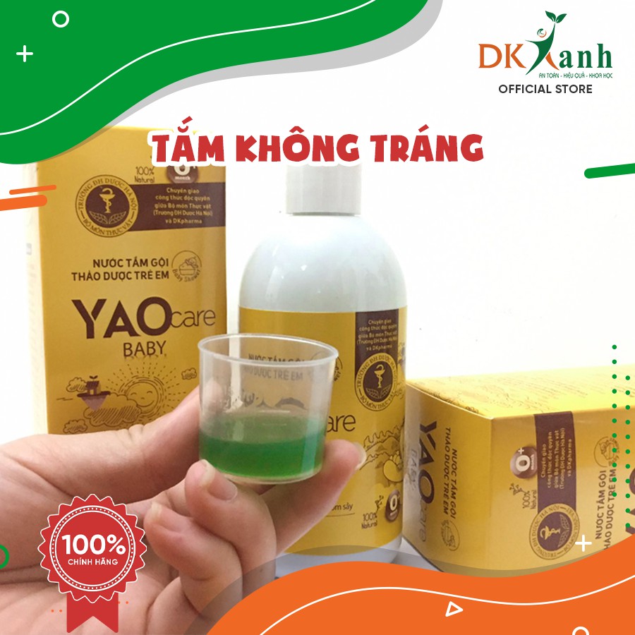 [7 TẶNG 1 - CÓ TEM TÍCH ĐIỂM - HÀNG CHÍNH HÃNG] ] Nước tắm gội thảo dược Yaocare baby cho bé chuẩn Đại học Dược Hà Nội