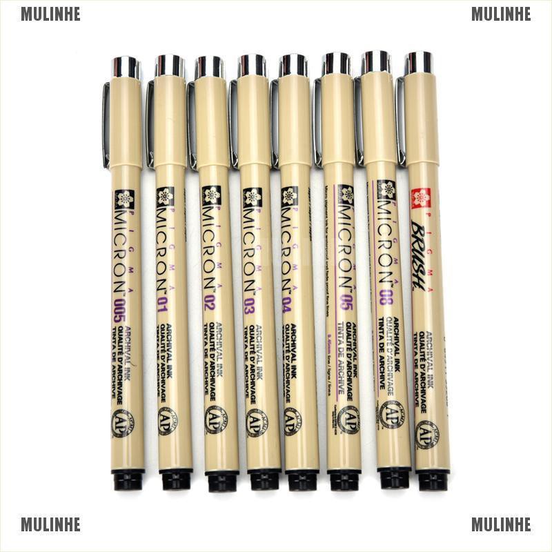 Set 8 Bút Bi Ngòi Mảnh 005 01 02 03 04 05 08