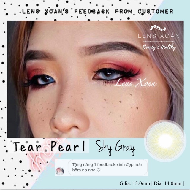 Áp tròng TEAR PEARL HOLOGRAM SKY GRAY-LENS ME( LENS XOẮN)