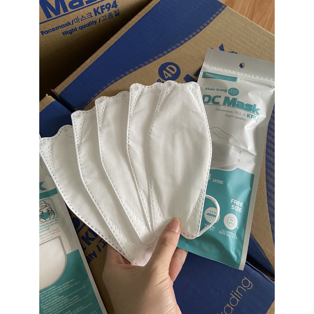 (Túi 5 chiếc) Khẩu Trang KF94 Siêu Đẹp Chính Hãng (KT 4D) | BigBuy360 - bigbuy360.vn