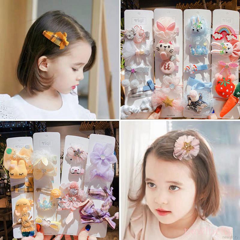 Kẹp tóc BB bọc vải lưới thiết kế xinh xắn phong cách dễ thương cho nữ