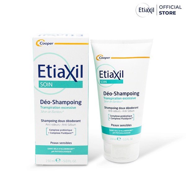 Dầu gội Etiaxil Soin Deo-Shampoing Peaux Sensibles 150ml giúp làm sạch và khử mùi