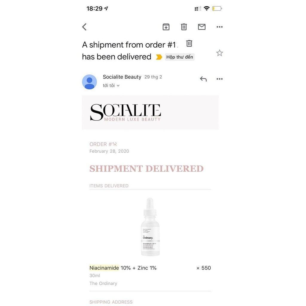 TINH CHẤT NGĂN NGỪA MỤN THÂM - THE ORDINARY NIACINAMIDE 10% + ZINC 1% 30ML | BigBuy360 - bigbuy360.vn