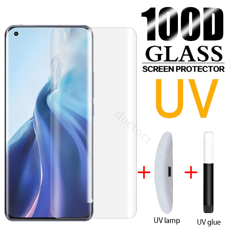 Kính Cường Lực UV Cho Xiaomi Mi 13 12 12s 11 10 10s Ultra Pro Note 10 Lite Pro 5G 4G 2023