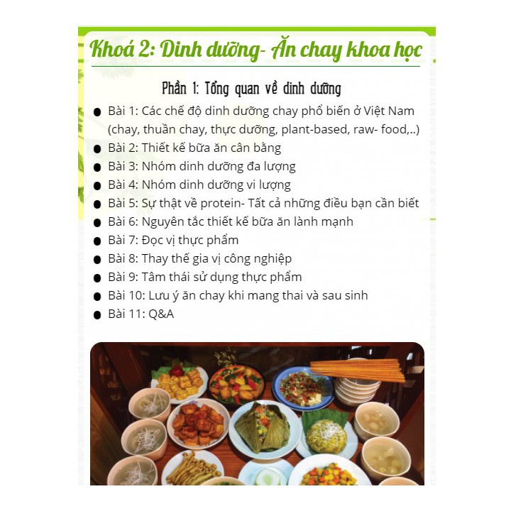 Toàn quốc- [E-voucher] Trọn Bộ Khóa Học Nấu Ăn Online Món Chay Và Thực Dưỡng