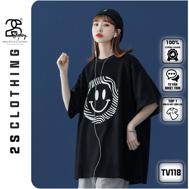 Áo Thun Tay Lỡ 2s Clothing Áo Phông Unisex Nam Nữ Hình Mặc Cười Vui Vẻ Cotton Oversize Form Rộng Giá Rẻ In Hình TV118