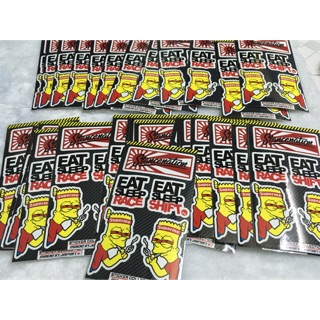 Stiker tấm chữ nhật simpson eatsleep