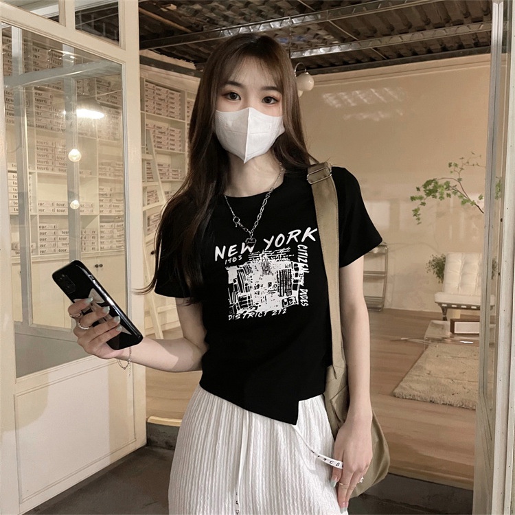 Áo Thun Ngắn Tay 2 Thiết Kế Độc Đáo Thời Trang Mùa Hè Cho Nữ