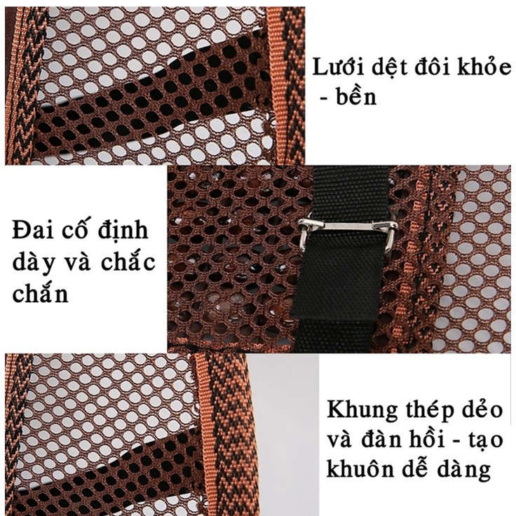 Tựa lưng lưới đan hạt gỗ cho ghế ô tô và văn phòng có tác dụng massage lưng chống ê mỏi kéo dài - làm việc thoải mái