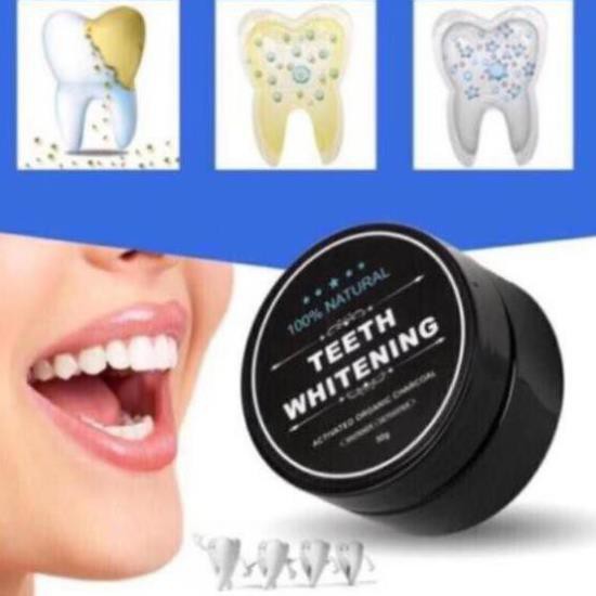 BỘT TRẮNG RĂNG THAN TRE HOẠT TÍNH 100% NATURAL { TEETH WHITENING }