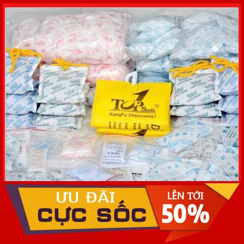 Gói Hút Ẩm đóng túi 500gr loại 1/2/5/10/20/50/100gr Silicagel - Hạt chống ẩm mốc, khử mùi. Bảo quản thực phẩm