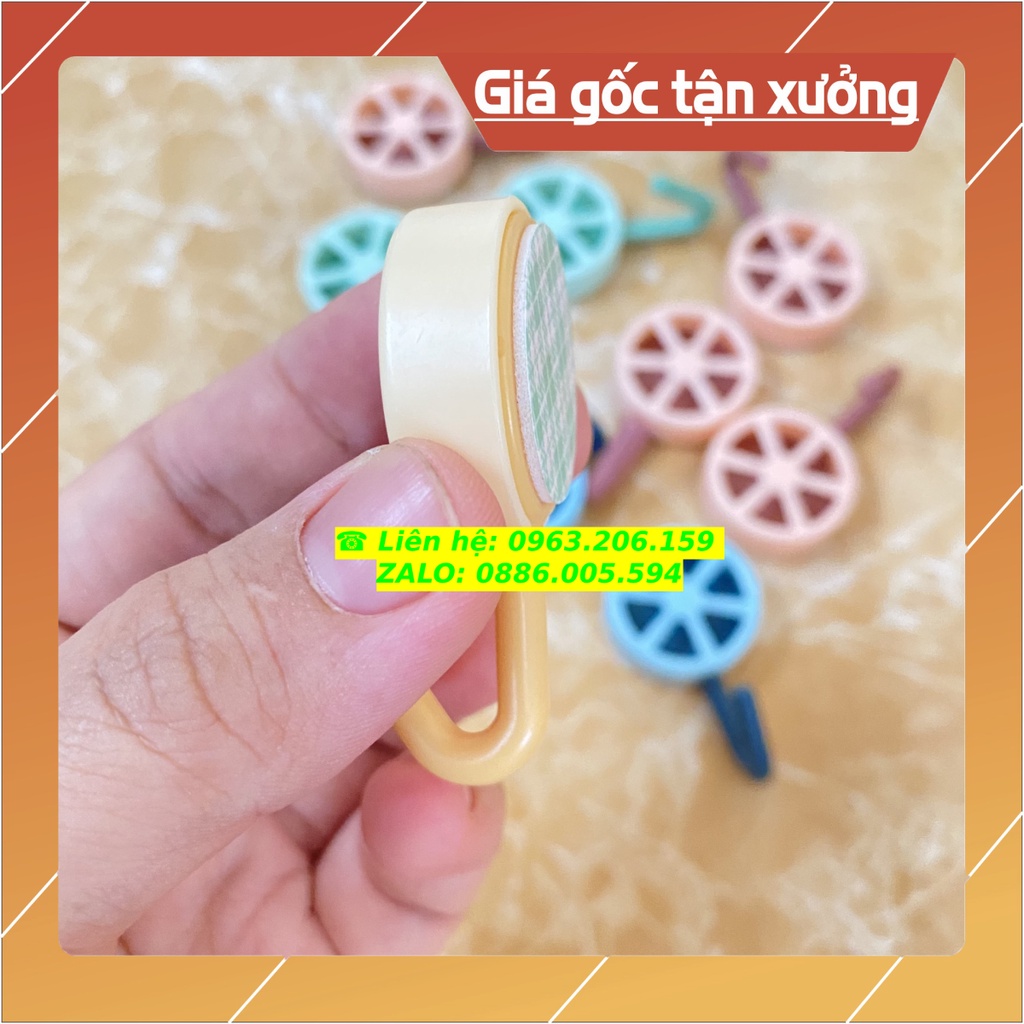 [NEW] Móc Dính Hình Lát Chanh Dán Tường, Kính, Gỗ Siêu Bám Chắc Chịu Lực Lên Tới 5KG, Chống Thấm Nước