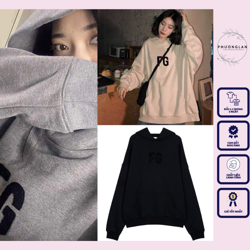 Áo khoác  Áo hoodie dài tay có mũ nỉ bông mùa đông phong cách Hàn Quốc Style Ulzzang dành cho nữ PHULA dày dặn FG thêu