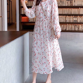 Đầm suông hoa tay dài (kèm hình thật)