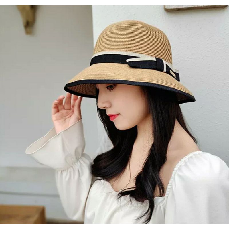 mũ nón rộng vành đi biển thời trang Hàn Quốc