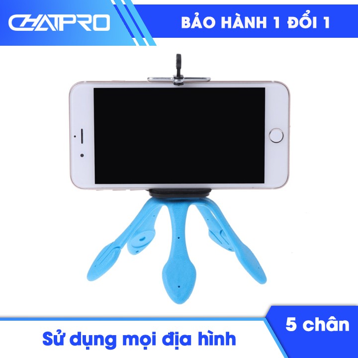 Giá đỡ điện thoại 5 chân dẻo – sử dụng mọi địa hình (có kẹp điện thoại)