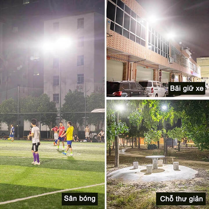 Đèn năng lượng mặt trời 200w Solar Light cảm biến tự động sáng, đèn pha năng lượng mặt trời tặng kèm điều khiển từ xa