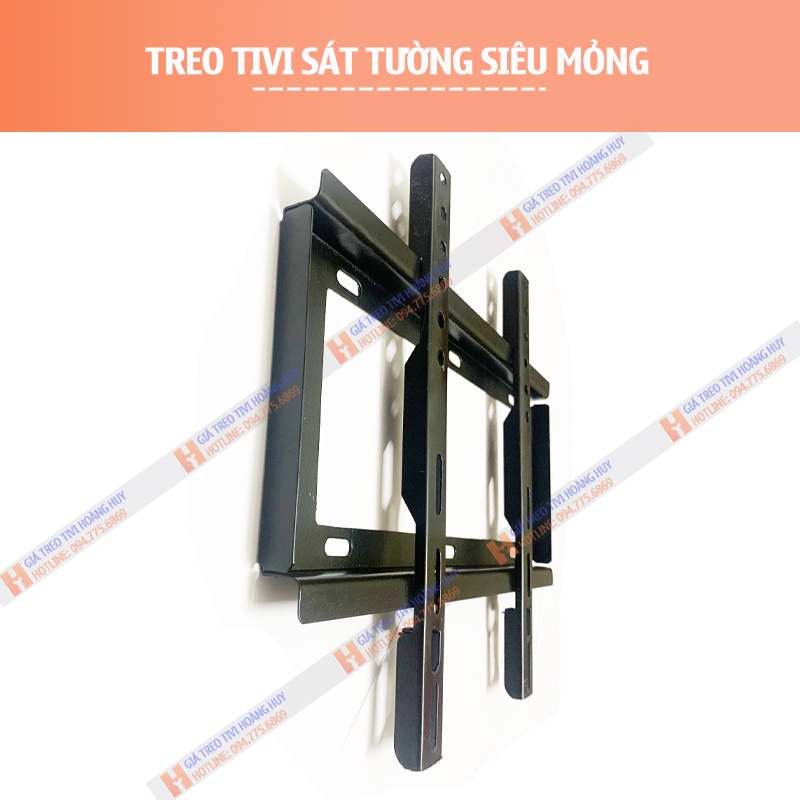 Siêu Mỏng 2.9 Cm / Giá Treo Tivi Sát Tường M43 32 - 40 - 43 inch / Khung Treo Tivi Cố Định Siêu Chắc Chắn