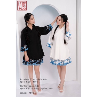 Combo áo Giao lĩnh Bạch hạc và Thường Bạch hạc dáng ngắn