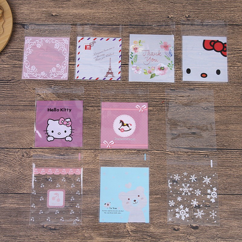 Set 50-100 nhiều màu ngẫu nhiên túi bọc gói quà, túi nhỏ dễ thương│ 70x70 mm│Xem thêm ở phần MÔ TẢ SẢN PHẨM