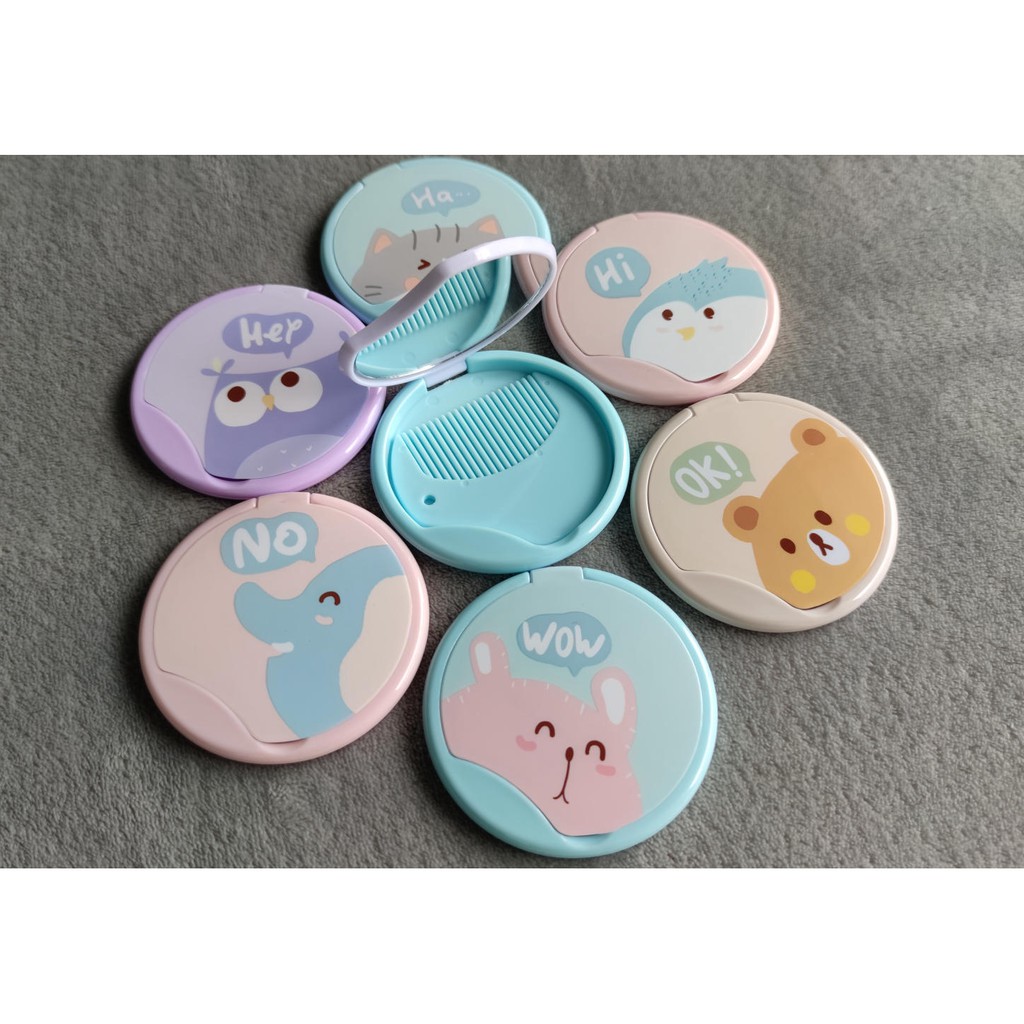 Bộ Gương Lược Cầm Tay Dễ Thương Nhiều Mẫu Đa Dạng