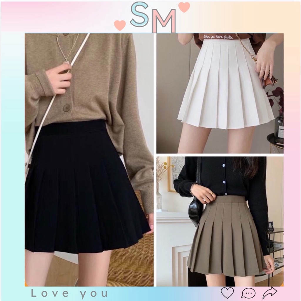 Chân váy tennis ngắn xếp ly dáng xòe thời trang nữ hàng cao cấp SM STORE CV01