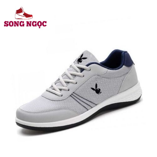 GiàyThể Thao  Nam Sneaker dã ngoại dạo phố nhẹ êm mềm mầu ghi sang sịn nhất hd49