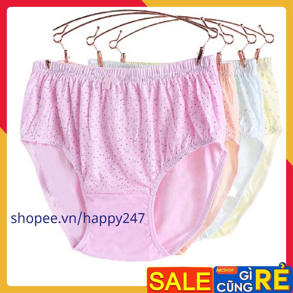 Quần lót bà già cạp cao QBGS quần lót nữ big size FROM TO mỏng mát cho người béo mập người già 60kg 70kg 80kg 90kg