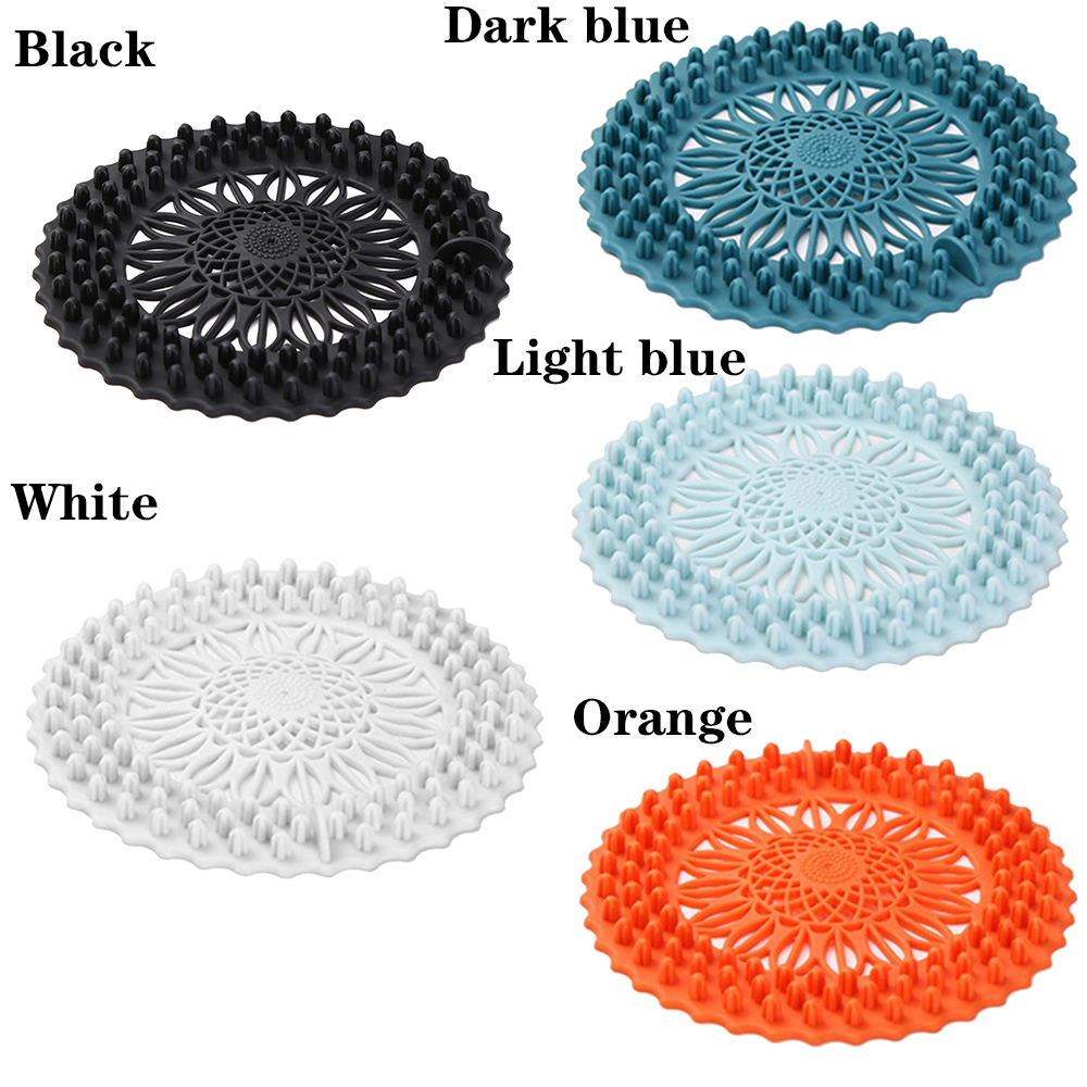 Nắp lọc cống thoát nước chặn tóc chống tắc nghẽn từ silicon nhiều màu tùy chọn dùng trong bồn nhà tắm/ bồn rửa nhà bếp