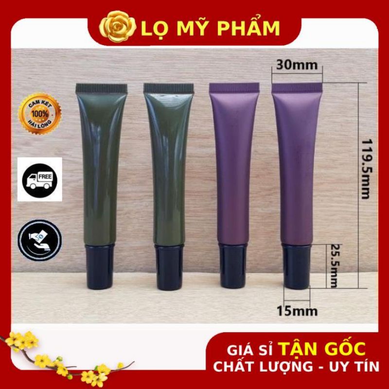 Tuýp Chiết Mỹ Phẩm ❤ GIÁ TỐT NHẤT ❤ Tuýp (tube) nhựa chiết mỹ phẩm 20ml Nâu,Rêu , phụ kiện du lịch