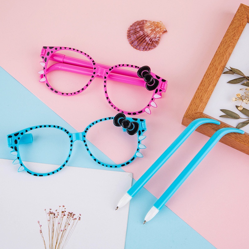 1 Bút Bi Hình Mắt Kính Hoạt Hình Sáng Tạo Cho Bé